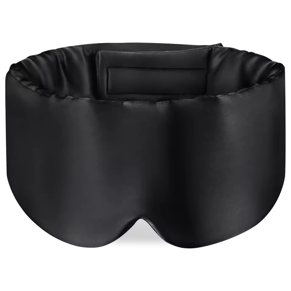 Antifaz de seda Hipneum color Negro Obsidiana para dormir profundamente