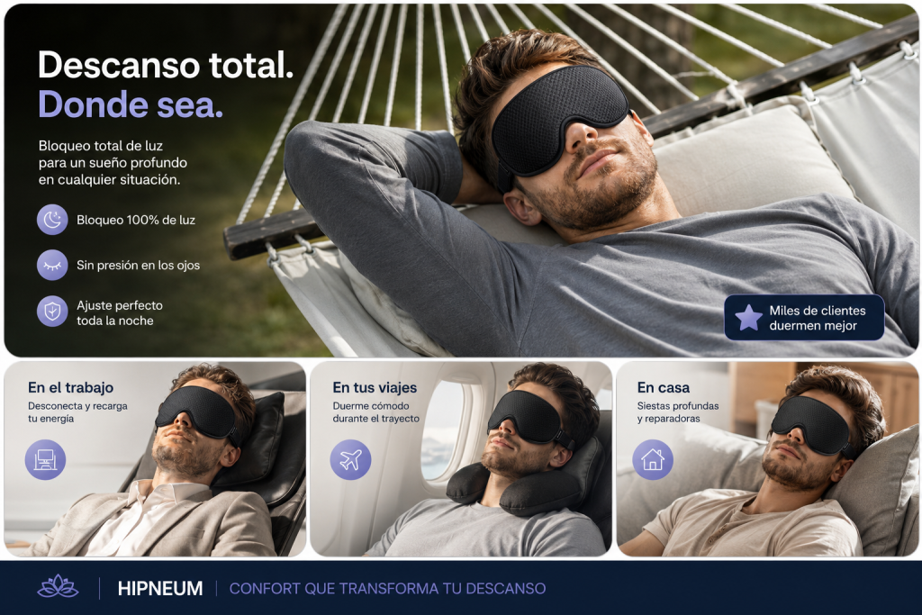 Antifaz para Dormir Hombre para casa viaje y siestas